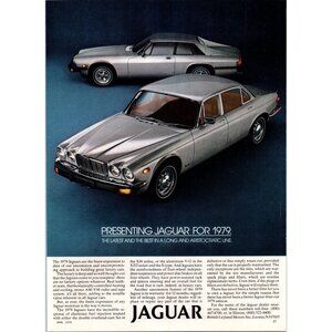 1979 Jag Jaguar XJ12 Sedan XJS Coupe Vintage Print Ad Luxury Import Car Wall Art
